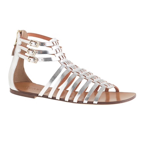 J. Crew Shoes - J. Crew | Mirra Metallic Gladiator Sandals